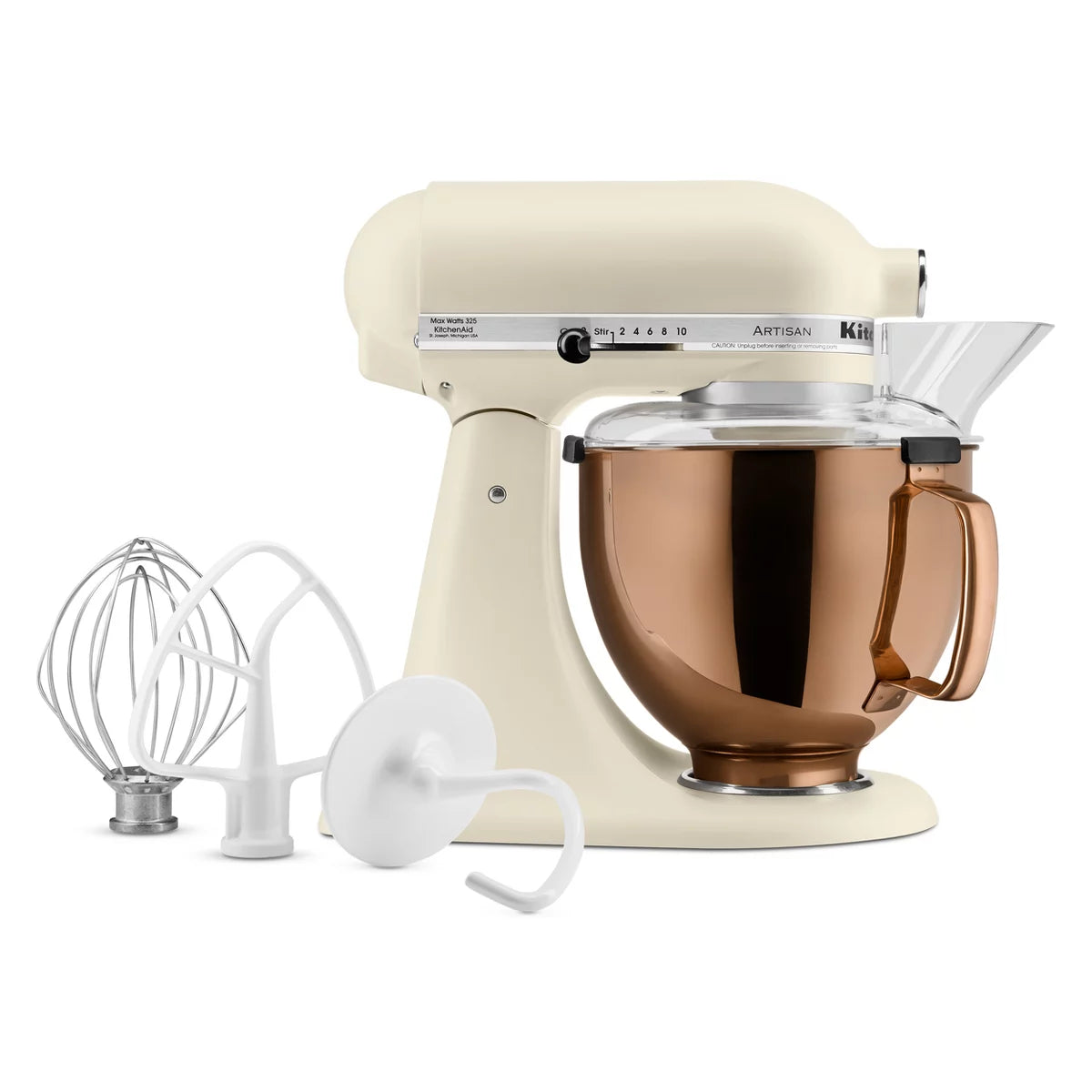 KitchenAid 5qt 10-Speed Stand Mixer with Copper Bowl Fresh Linen - Hearth &amp; Hand™ with Magnolia: Metal, 325W, 22.8 lbs