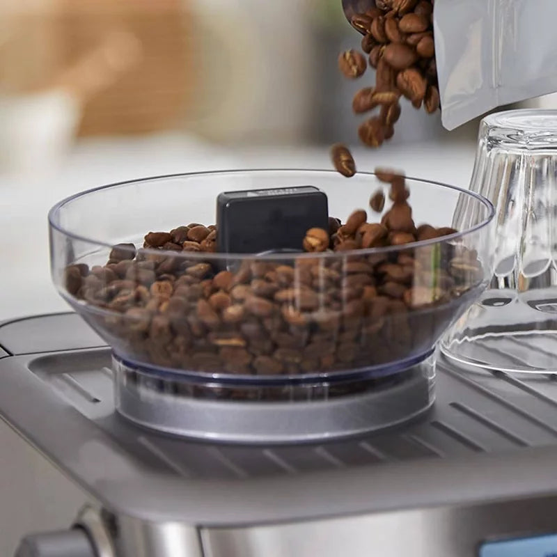 Breville Stainless Steel Barista Express Espresso Machine Light Silver BES870XL: 15 Bars Pressure, Milk Frother, Grinder