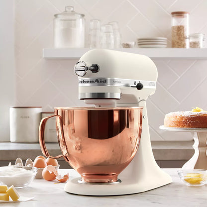 KitchenAid 5qt 10-Speed Stand Mixer with Copper Bowl Fresh Linen - Hearth &amp; Hand™ with Magnolia: Metal, 325W, 22.8 lbs