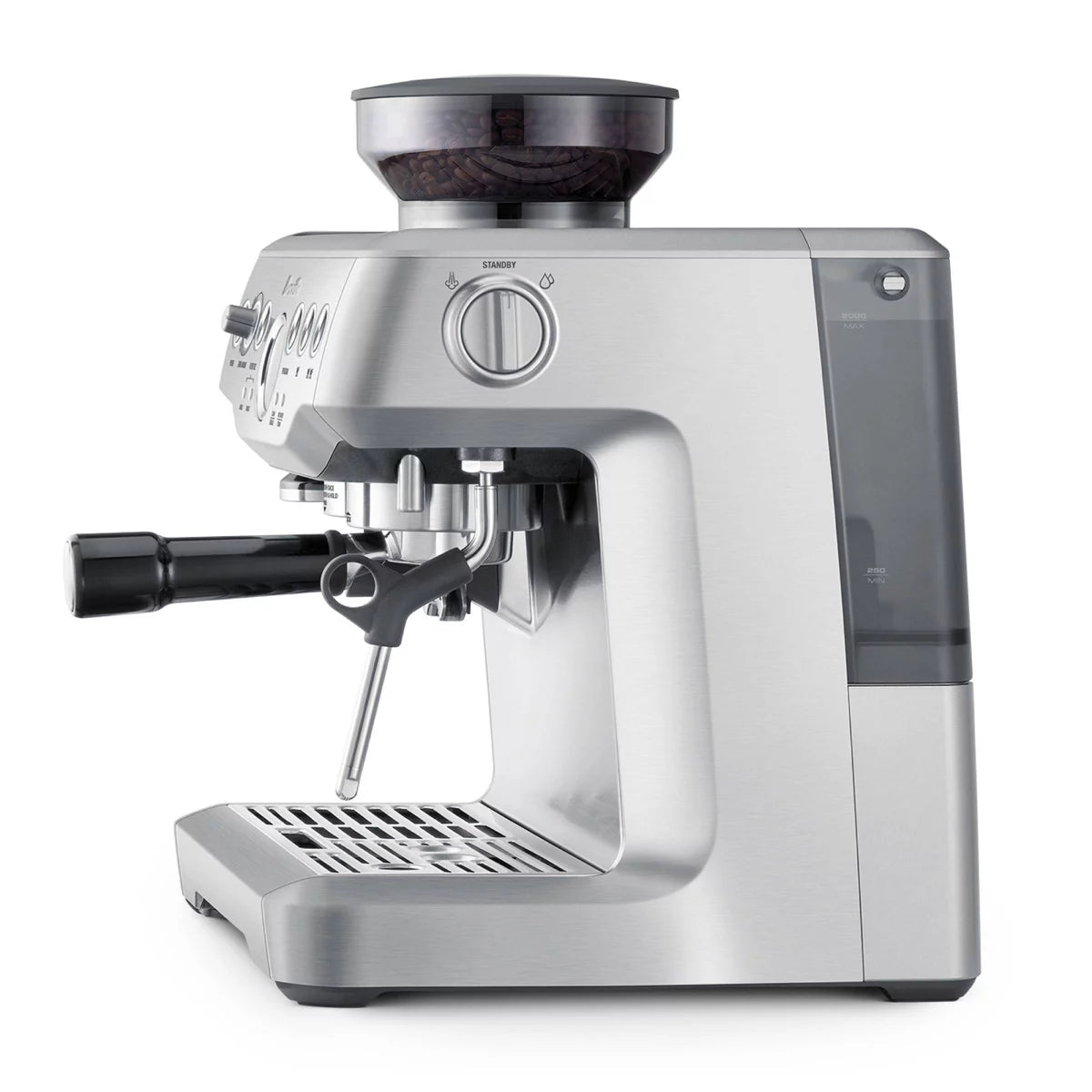 Breville Stainless Steel Barista Express Espresso Machine Light Silver BES870XL: 15 Bars Pressure, Milk Frother, Grinder