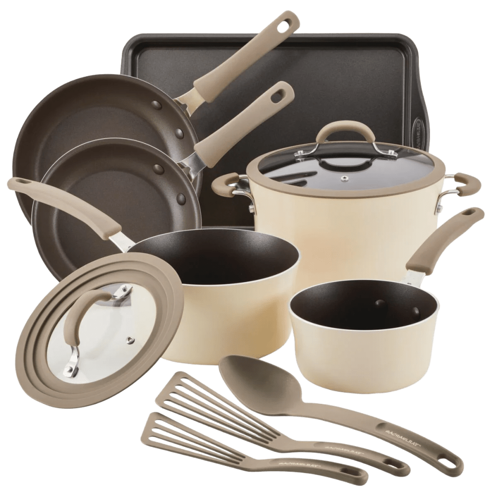 Rachael Ray Cook &amp; Create 11-Piece Enameled Aluminum Cookware Set