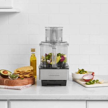 Cuisinart Food Processor 14-Cup Vegetable Chopper for Mincing, Dicing, Shredding, Puree &amp; Kneading Dough, White Stainless, DFP-14BCWNY