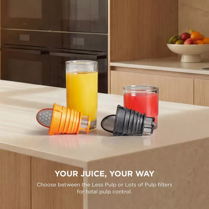 Ninja NeverClog Cold Press Juicer Powerful Slow Juicer with Total Pulp Control Easy to Clean - JC151: Juicer Machine, Dishwasher-Safe, BPA-Free
