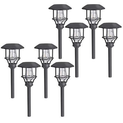 Sterno Solar Edison Path Lights : 8-Pack