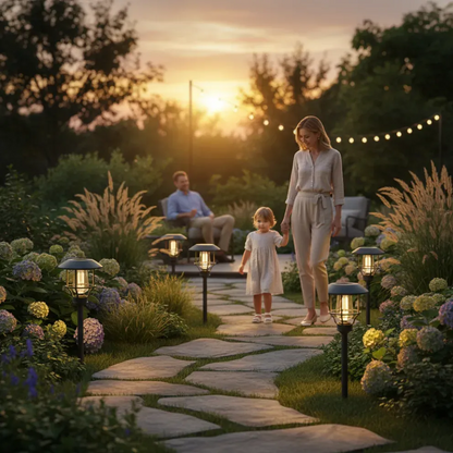 Sterno Solar Edison Path Lights : 8-Pack