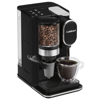 Cuisinart Single-Serve Coffee Maker + Coffee Grinder with 8 oz., 10 oz., and 12 oz. Serving Size, Compatible with Single-Cup Pods, 48-Ounce Removable Reservoir, Stainless Steel, DGB-2