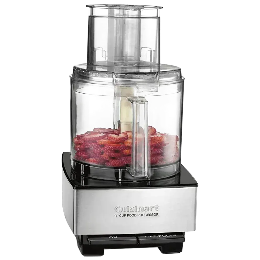 Cuisinart Food Processor 14-Cup Vegetable Chopper for Mincing, Dicing, Shredding, Puree &amp; Kneading Dough, White Stainless, DFP-14BCWNY