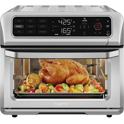 Chefman 12-in-1 Air Fryer Toaster Oven Combo with Probe Thermometer