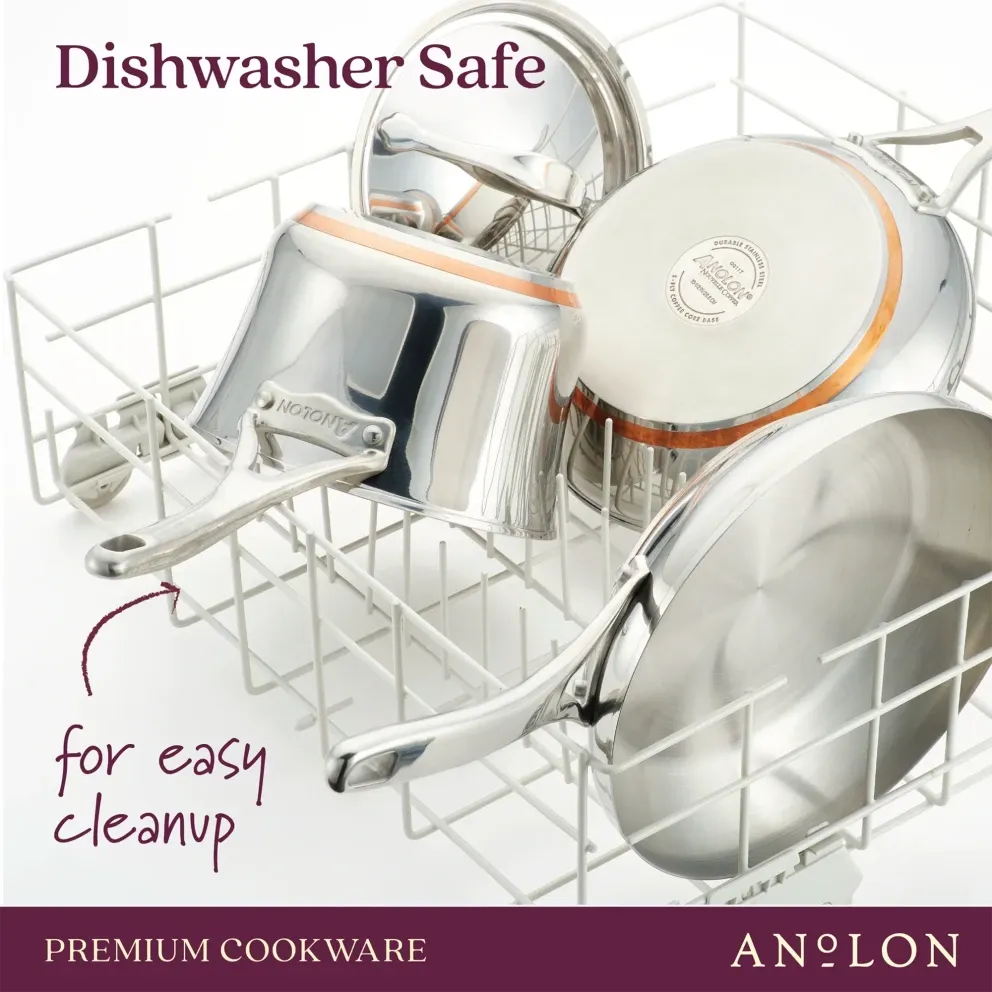 Anolon Nouvelle Luxe 11-Piece Stainless and Hard Anodized Cookware Set