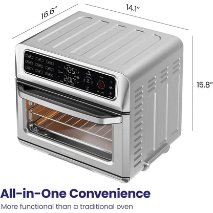 Chefman 12-in-1 Air Fryer Toaster Oven Combo with Probe Thermometer