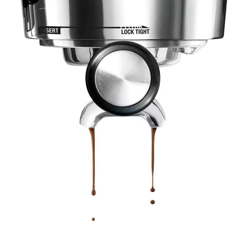Breville Stainless Steel Barista Express Espresso Machine Light Silver BES870XL: 15 Bars Pressure, Milk Frother, Grinder