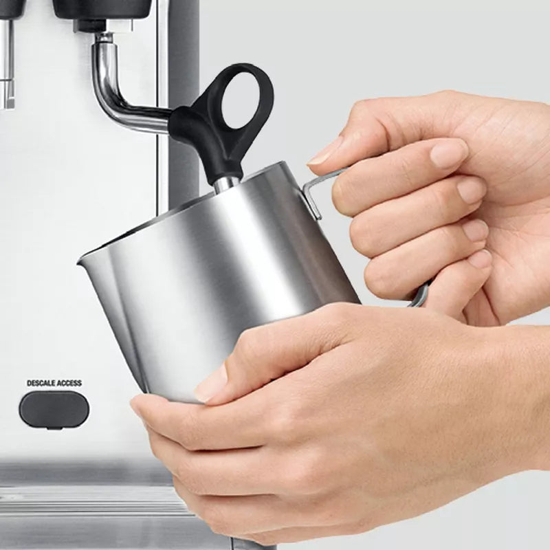 Breville Stainless Steel Barista Express Espresso Machine Light Silver BES870XL: 15 Bars Pressure, Milk Frother, Grinder
