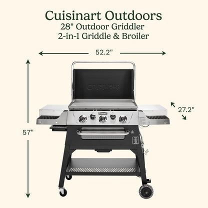 28" Outdoor Griddler™ - 2-in-1 Griddle &amp; Broiler